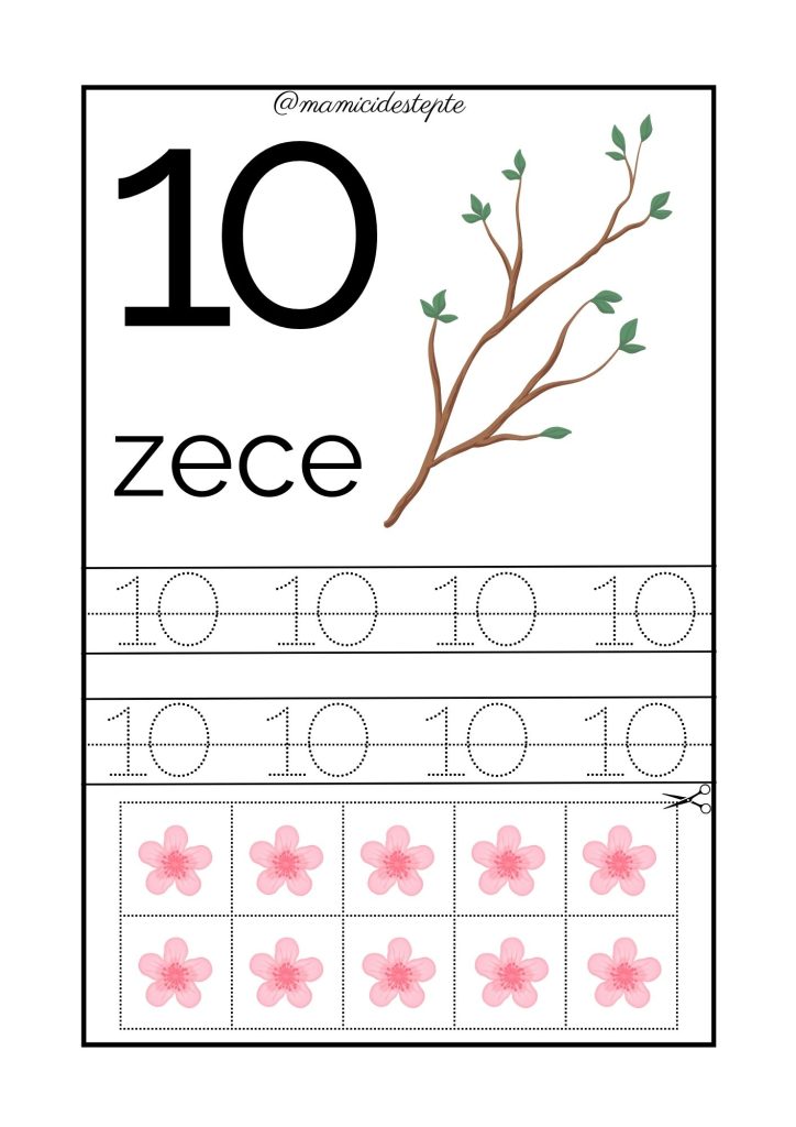 fișe printabile cu numere
