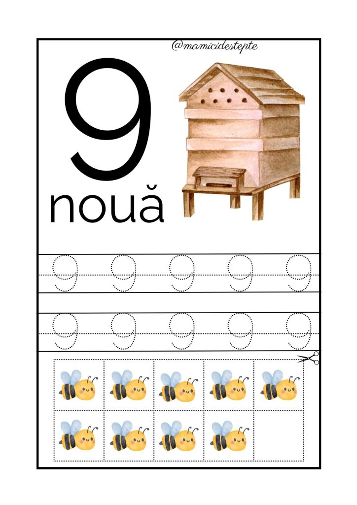 fișe printabile cu numere